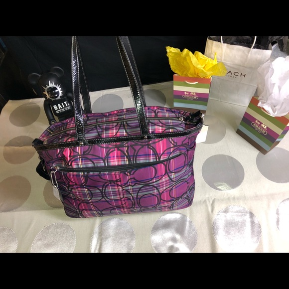 Large Coach poppy tote bag - Picture 3 of 8